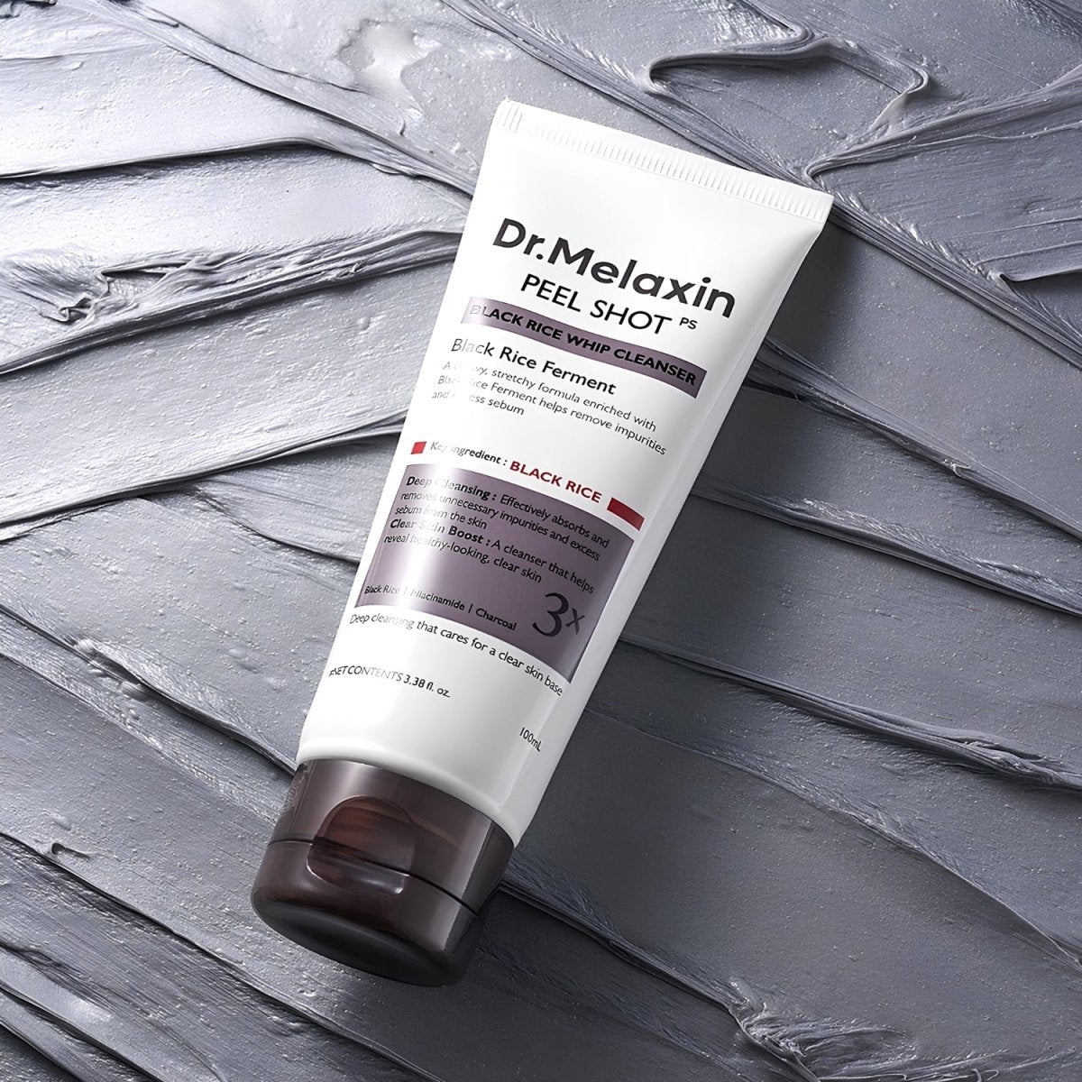 Dr.Melaxin Peel Shot Black Rice Whip Cleanser [100ml] | La Cosmetique