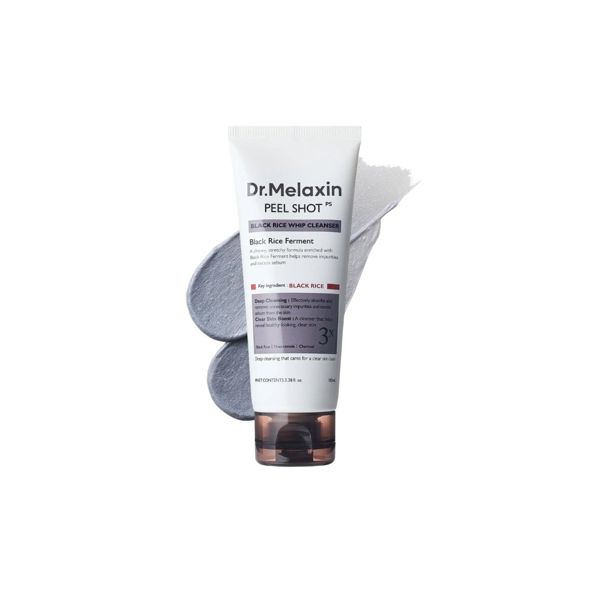 Dr.Melaxin Peel Shot Black Rice Whip Cleanser [100ml] | La Cosmetique