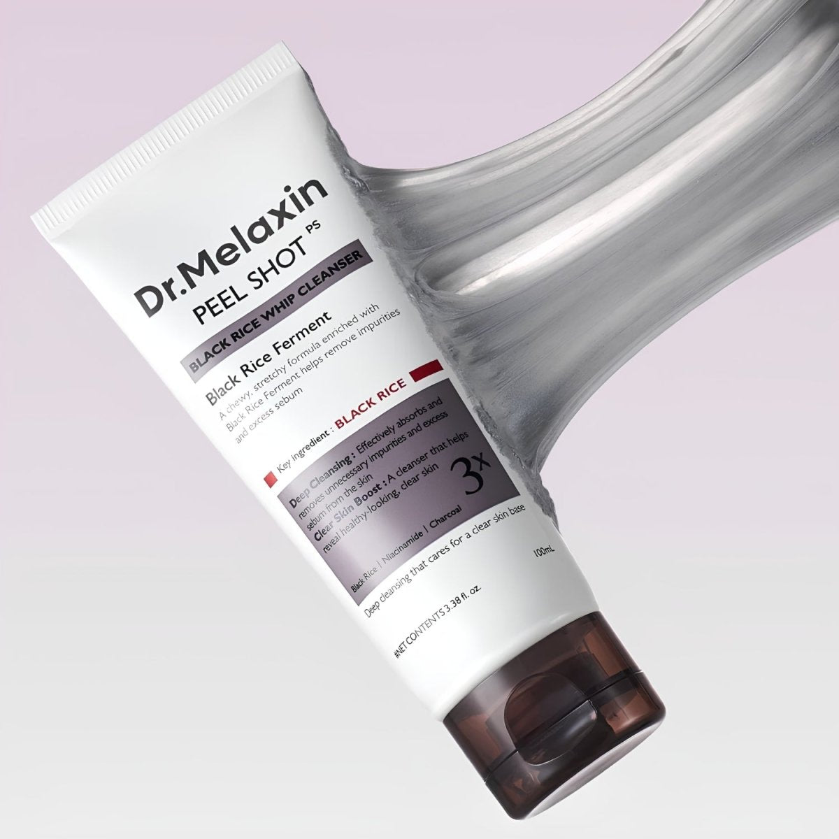 Dr.Melaxin Peel Shot Black Rice Whip Cleanser [100ml] | La Cosmetique
