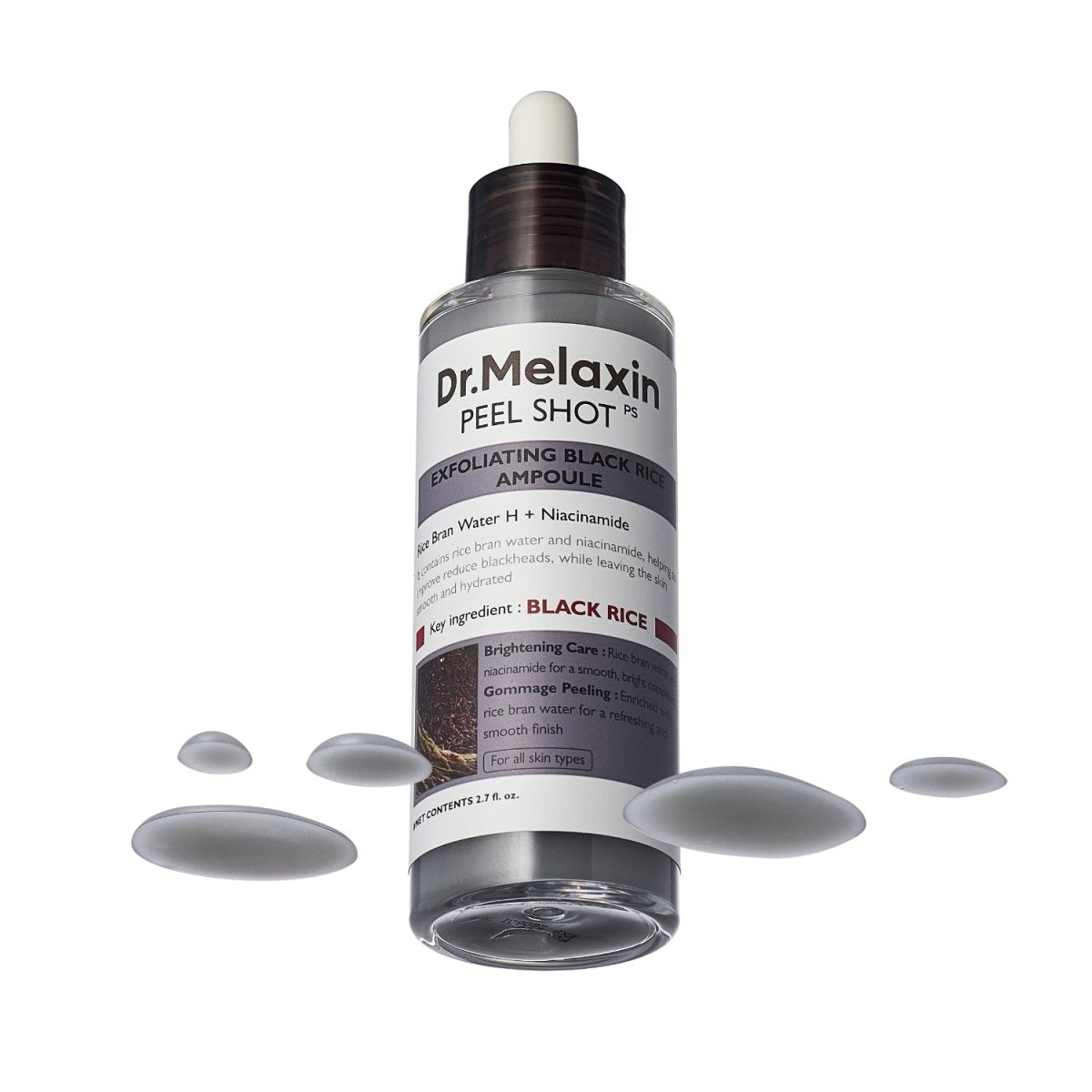 Dr.Melaxin Peel Shot Exfoliating Black Rice Ampoule [80ml] | La Cosmetique