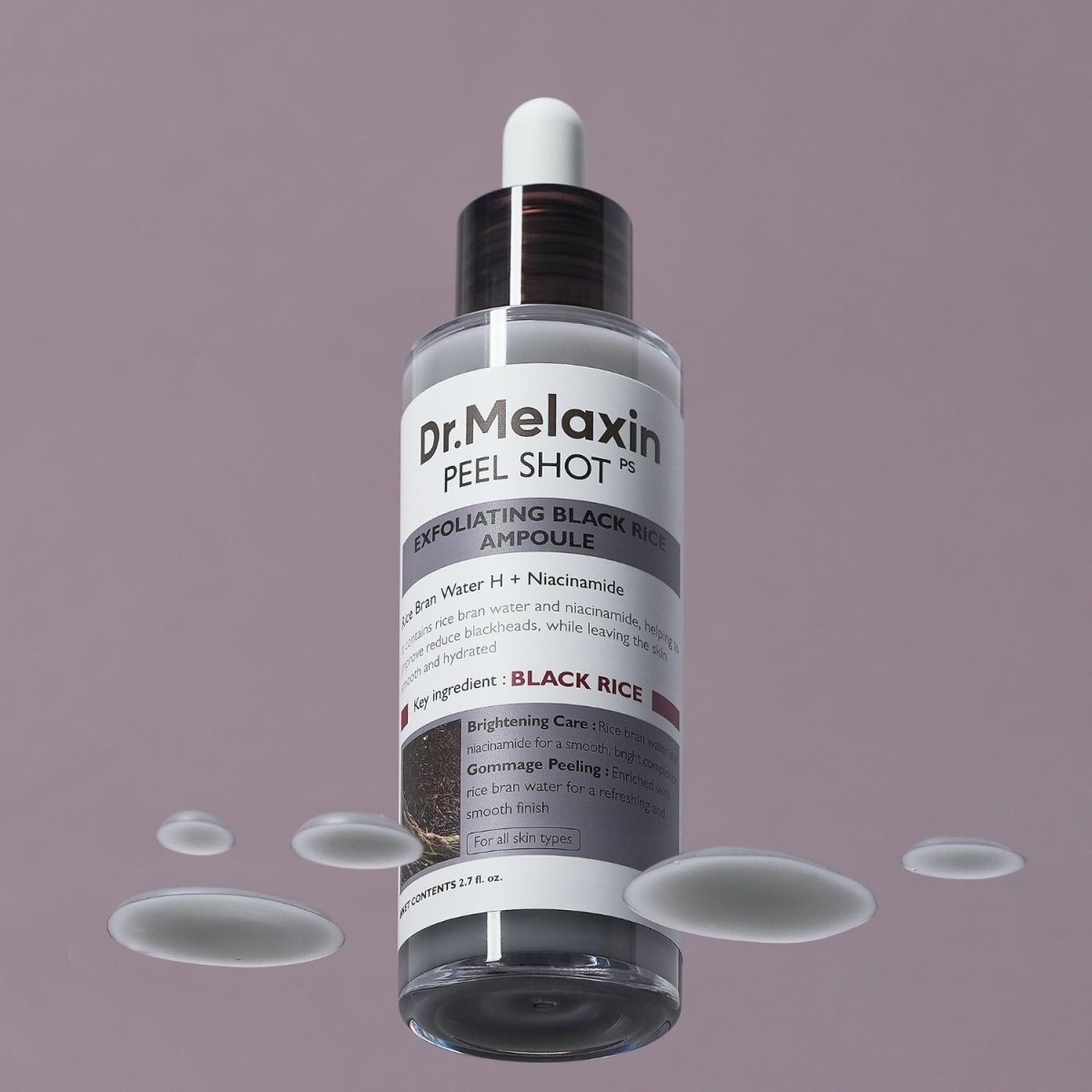Dr.Melaxin Peel Shot Exfoliating Black Rice Ampoule [80ml] | La Cosmetique