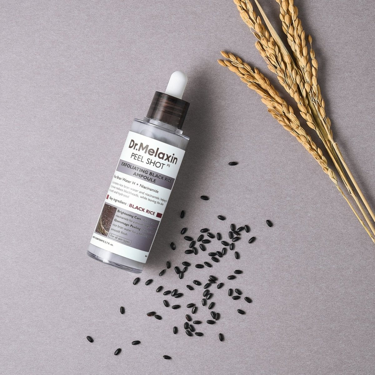 Dr.Melaxin Peel Shot Exfoliating Black Rice Ampoule [80ml] | La Cosmetique