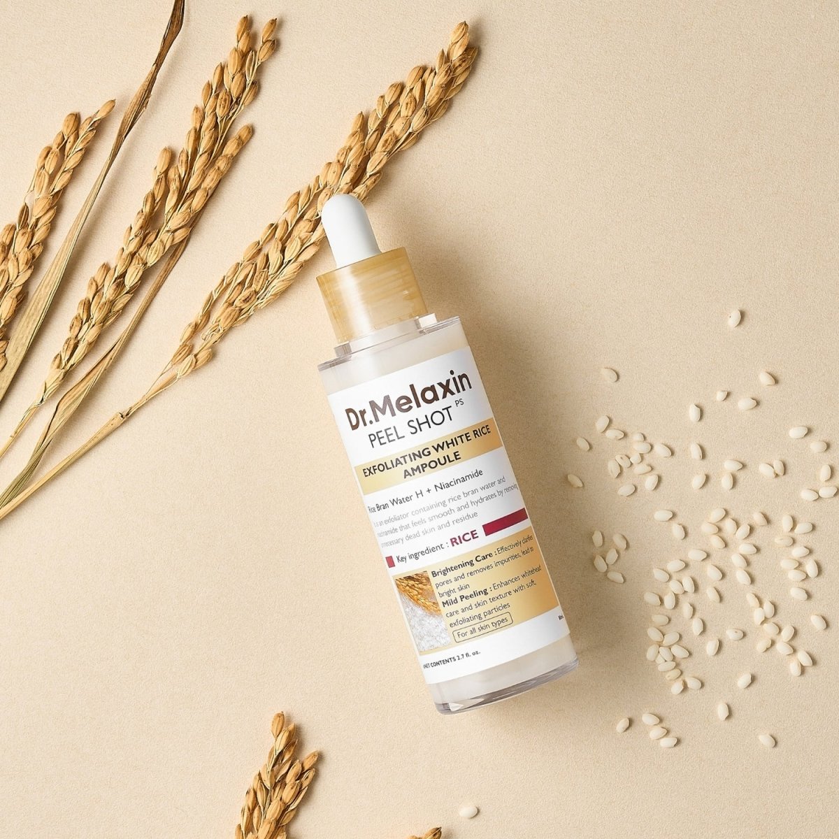 Dr.Melaxin Peel Shot Exfoliating White Rice Ampoule [80ml] | La Cosmetique