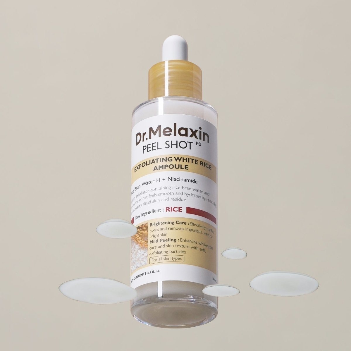 Dr.Melaxin Peel Shot Exfoliating White Rice Ampoule [80ml] | La Cosmetique