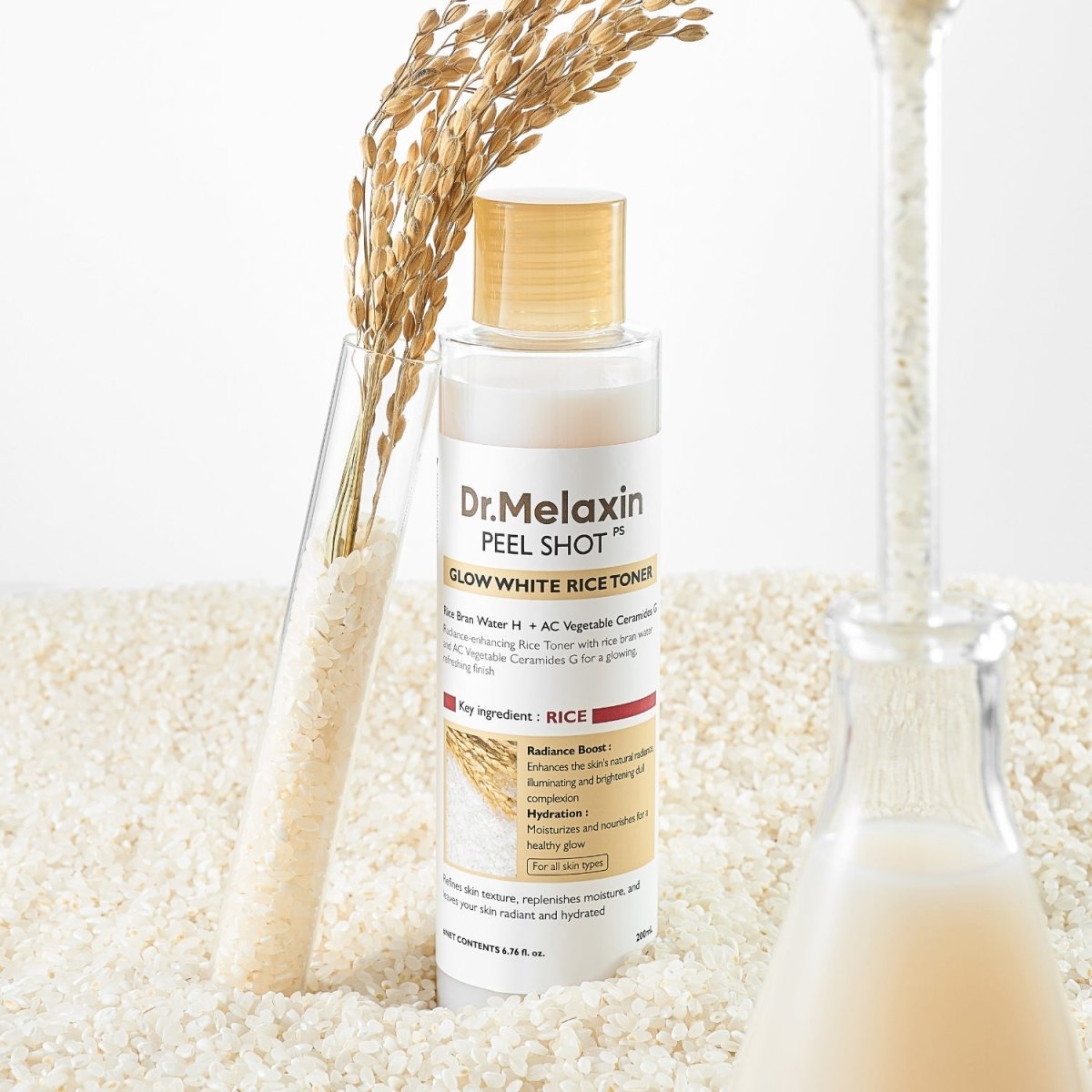Dr.Melaxin Peel Shot Glow White Rice Toner [200ml] | La Cosmetique