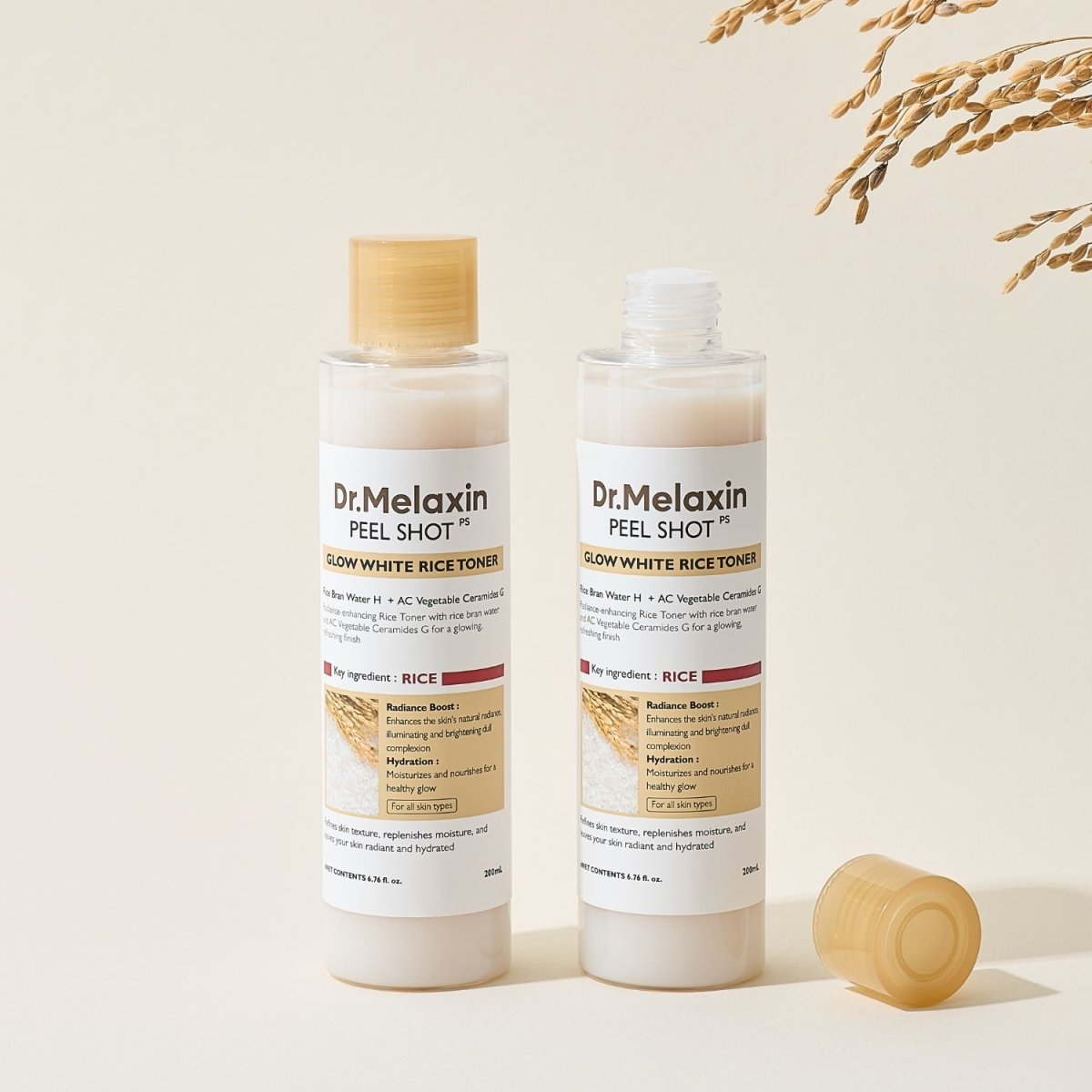 Dr.Melaxin Peel Shot Glow White Rice Toner [200ml] | La Cosmetique