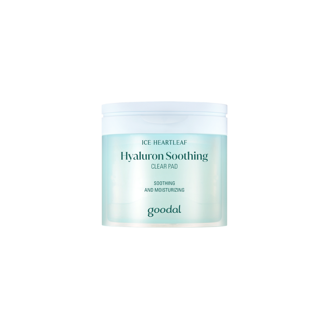 Goodal Houttuynia Cordata Hyaluron Soothing Clear Toner Pad, 70 pcs, with hydrating and calming ingredients for gentle skincare.