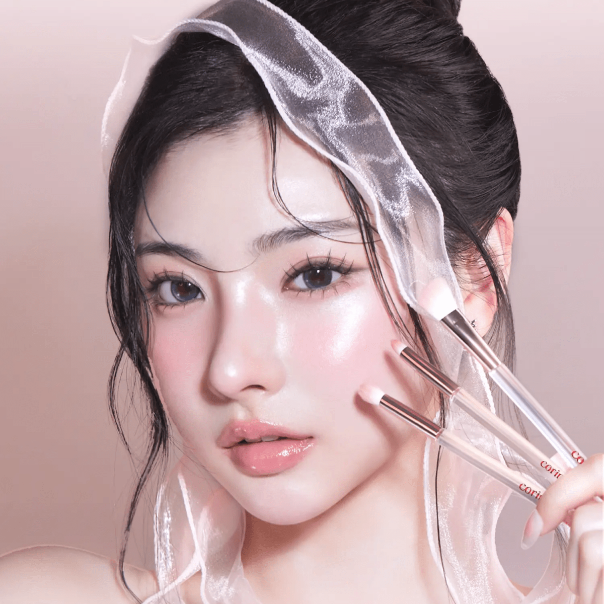 Coringco Pink Pocket Eye Brush Set [6pcs] | La Cosmetique
