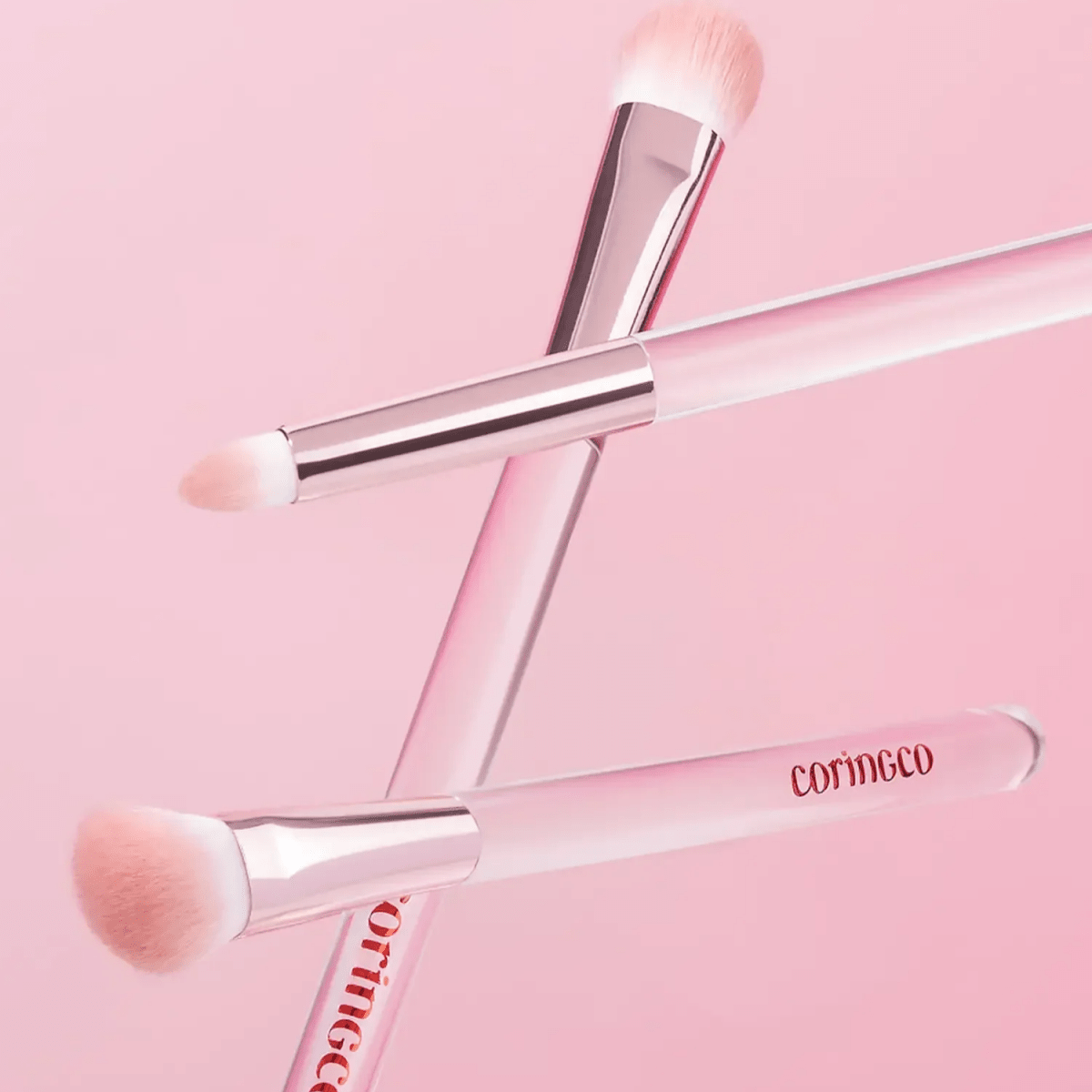 Coringco Pink Pocket Eye Brush Set [6pcs] | La Cosmetique