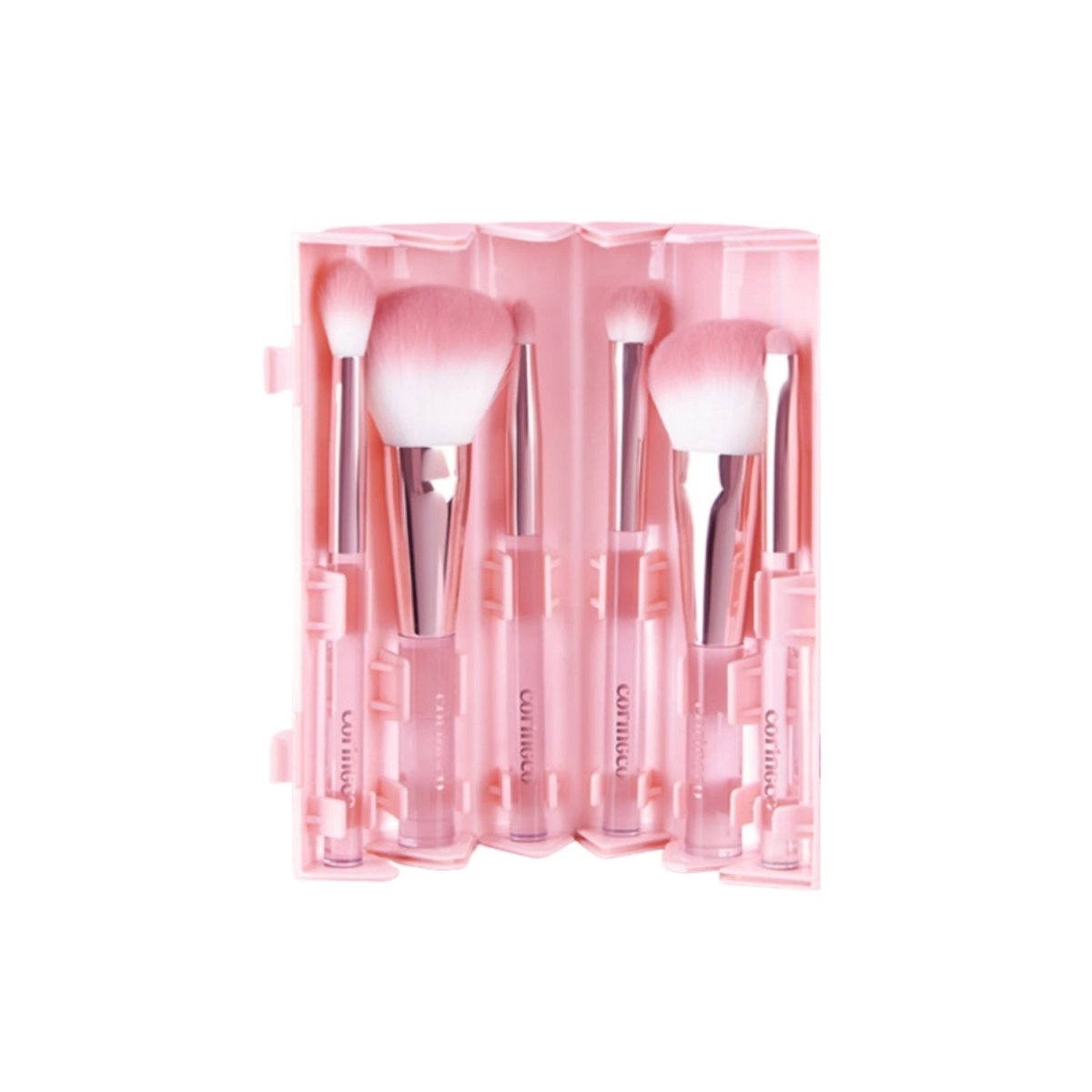 Coringco Pink Roll Make Up Brush Set [6pcs] | La Cosmetique