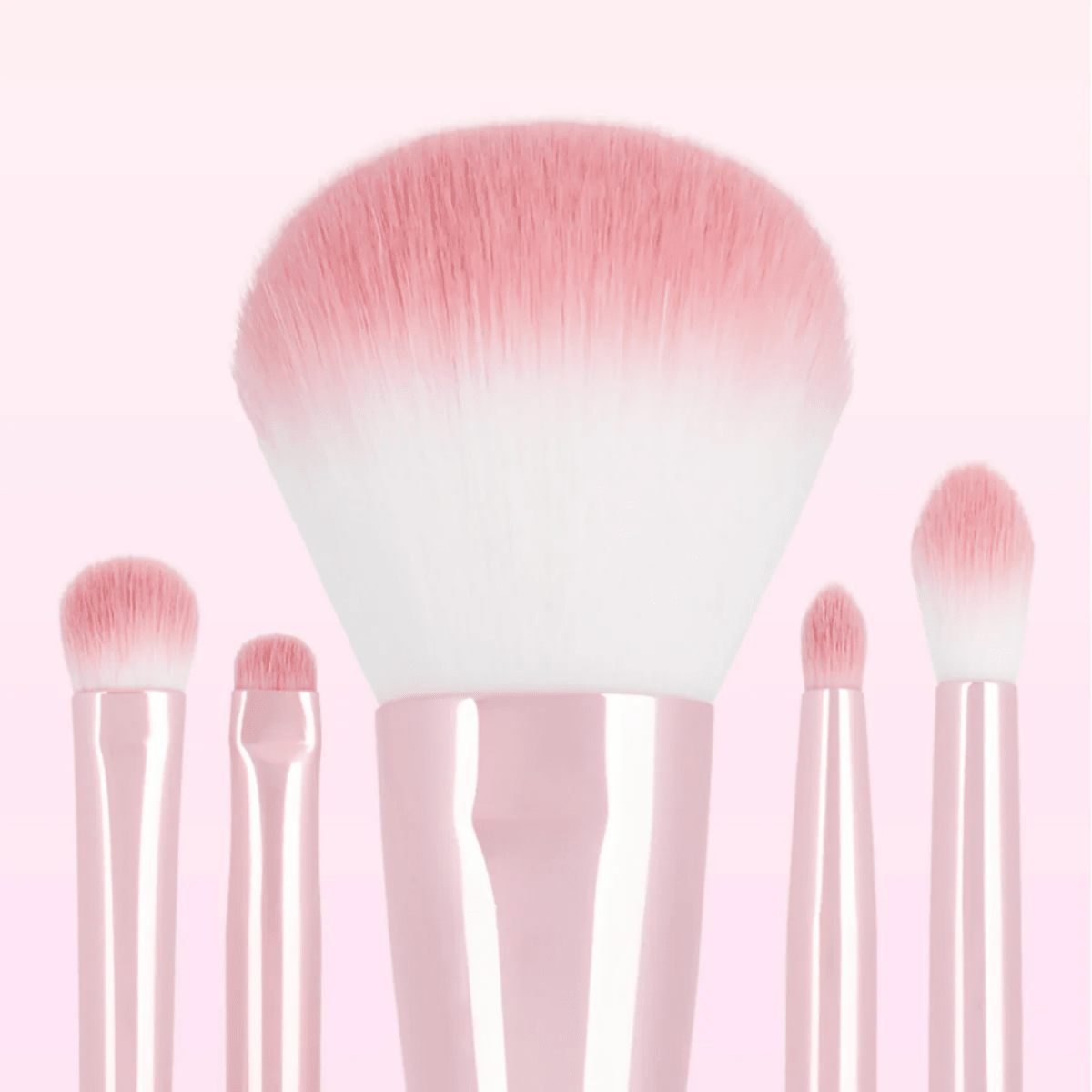 Coringco Pink Roll Make Up Brush Set [6pcs] | La Cosmetique