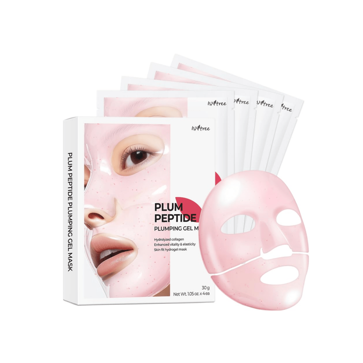 Isntree Plum Peptide Plumping Gel Mask Box [4pcs] | La Cosmetique