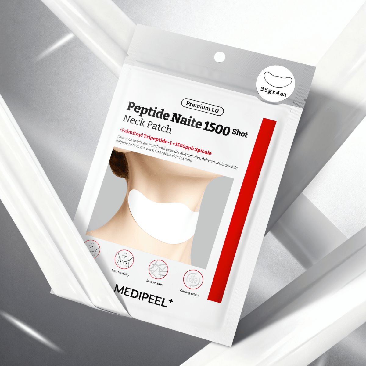 MEDIPEEL+ Premium Peptide Naite 1500 Shot Neck Patch 4pc | La Cosmetique