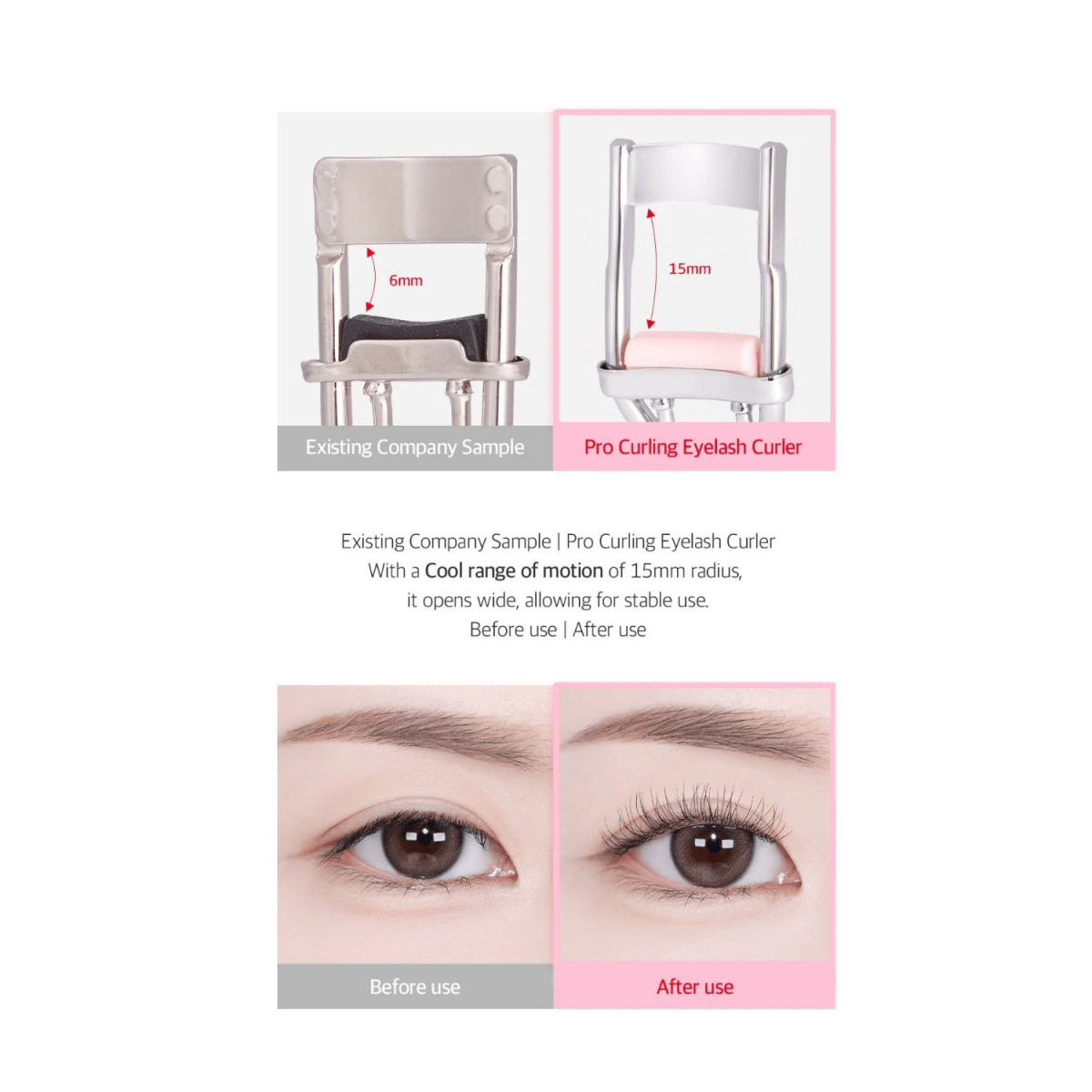 Coringco Pro Curling Parter Eyelash Curler | La Cosmetique