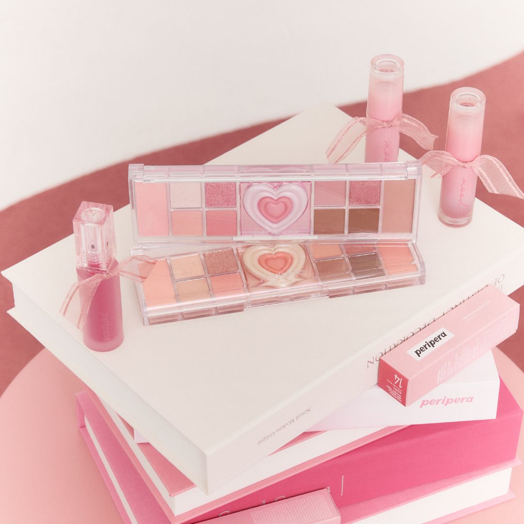 Peripera All Take Mood Like eyeshadow palette with colorful shades displayed in a sleek compact.