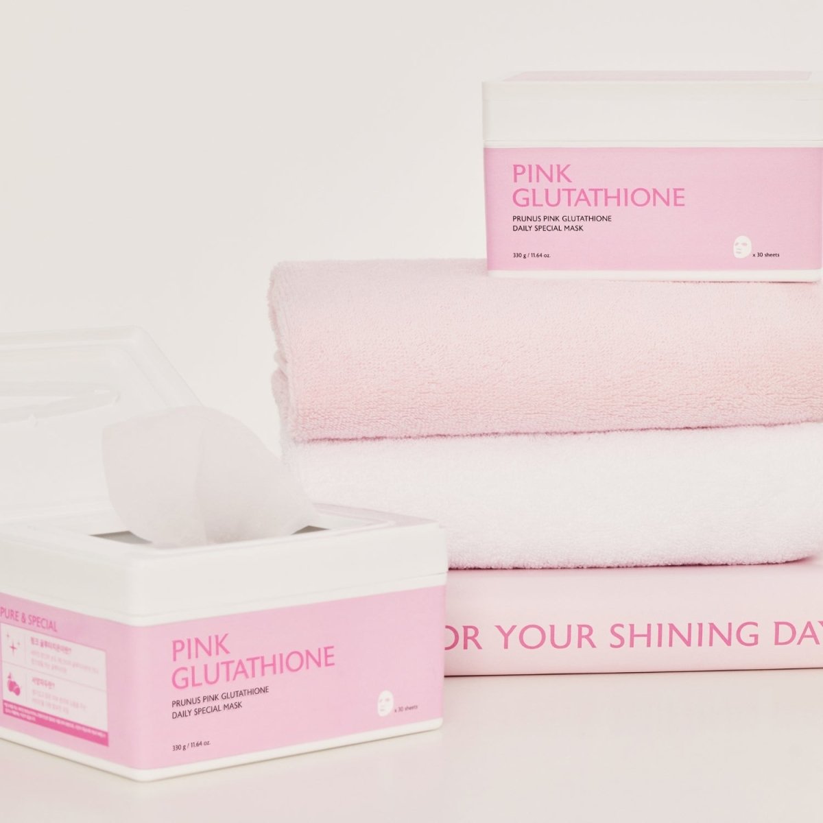 Milk Touch Prunus Pink Glutathione Daily Brightening Mask [30 Pads] | La Cosmetique