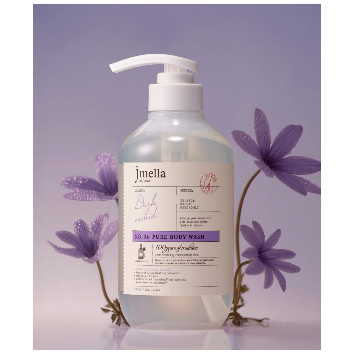Jmella in France Pure Dark Orchid Body Wash [500ml] | La Cosmetique