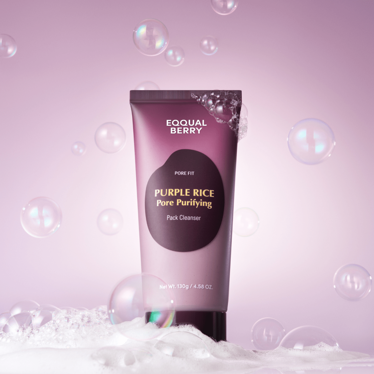 Eqqualberry Purple Rice Pore Purifying Pack Cleanser 130g | La Cosmetique