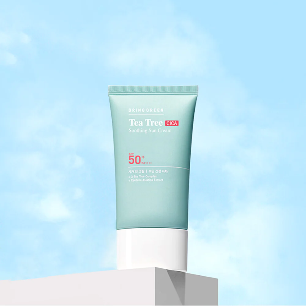 Bring Green Tea Tree Cica Soothing Sun Cream 50mL - Shop K-Beauty in Australia