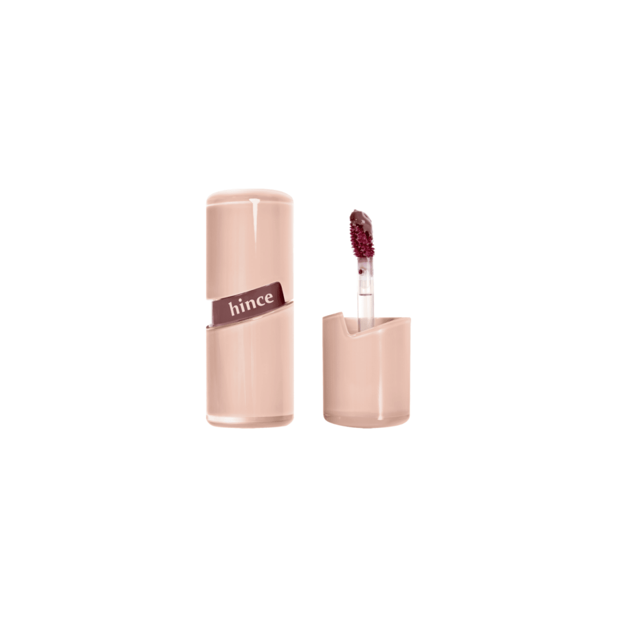 Hince Raw Glow Gel Lip Tint applied on lips, showcasing a natural, glossy finish with vibrant color.