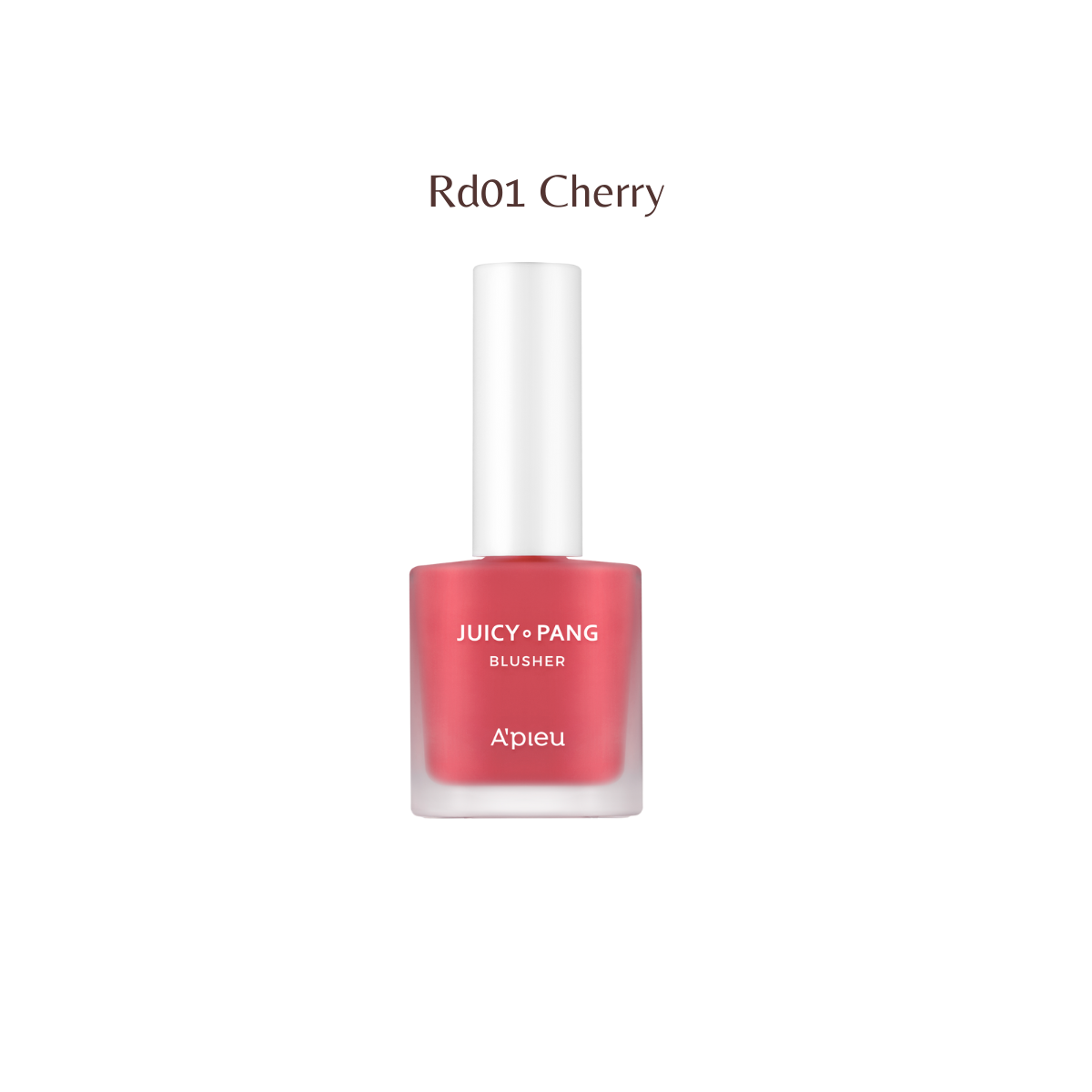 A'pieu Juicy-Pang Water Blusher in soft pink shade, showcasing the compact blush with a smooth, creamy texture and natural finish.