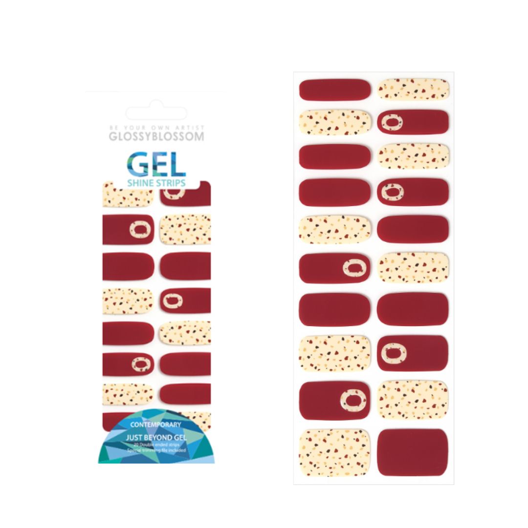 Glossy Blossom Gel Shine Strips - Red Bean Donut - La Cosmetique Australia