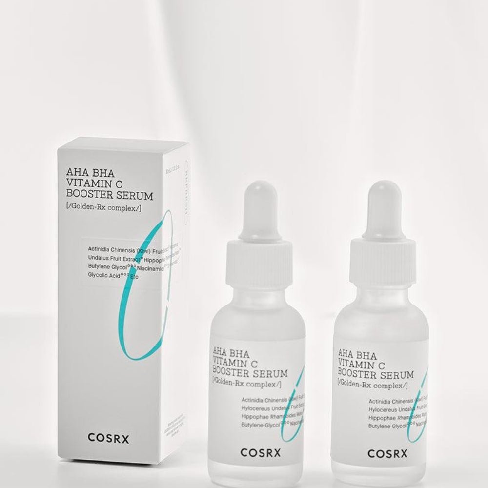 COSRX Refresh AHA BHA Vitamin C Booster Serum 30ml bottle and box packaging