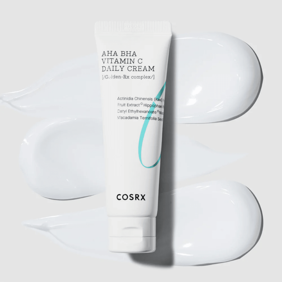 COSRX Refresh AHA BHA Vitamin C Daily Cream 50ml face moisturiser jar beside packaging