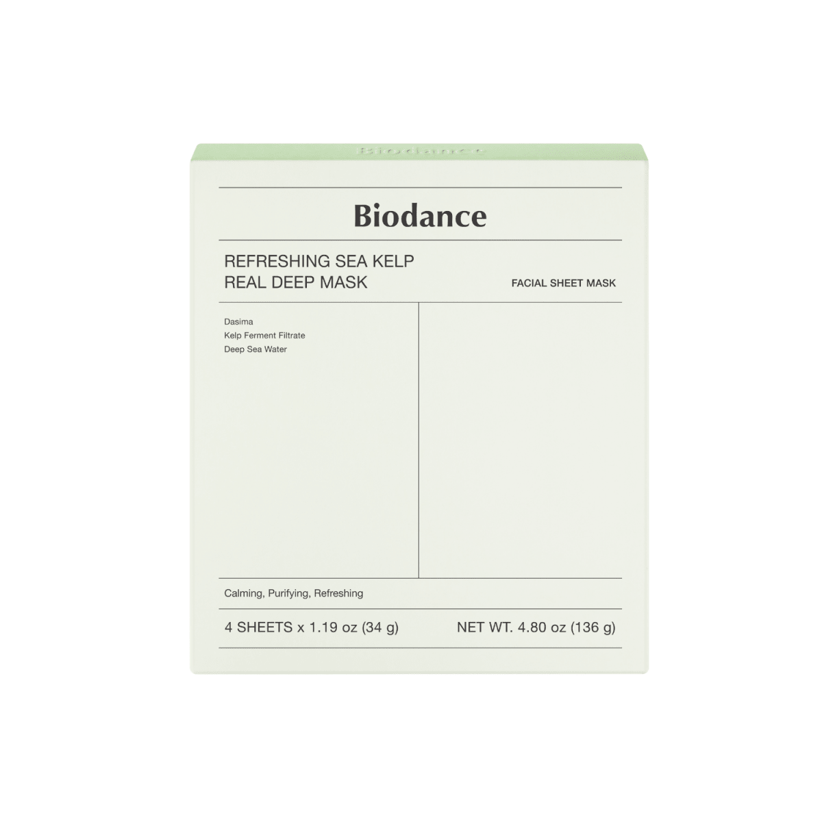 Biodance Refreshing Sea Kelp Real Deep Mask Box [4pcs] | La Cosmetique