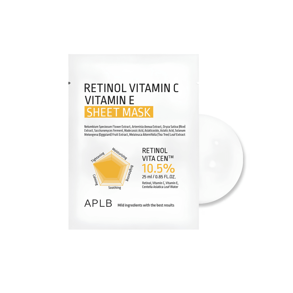 Retinol Vitamin C Vitamin E Sheet Mask 1pc