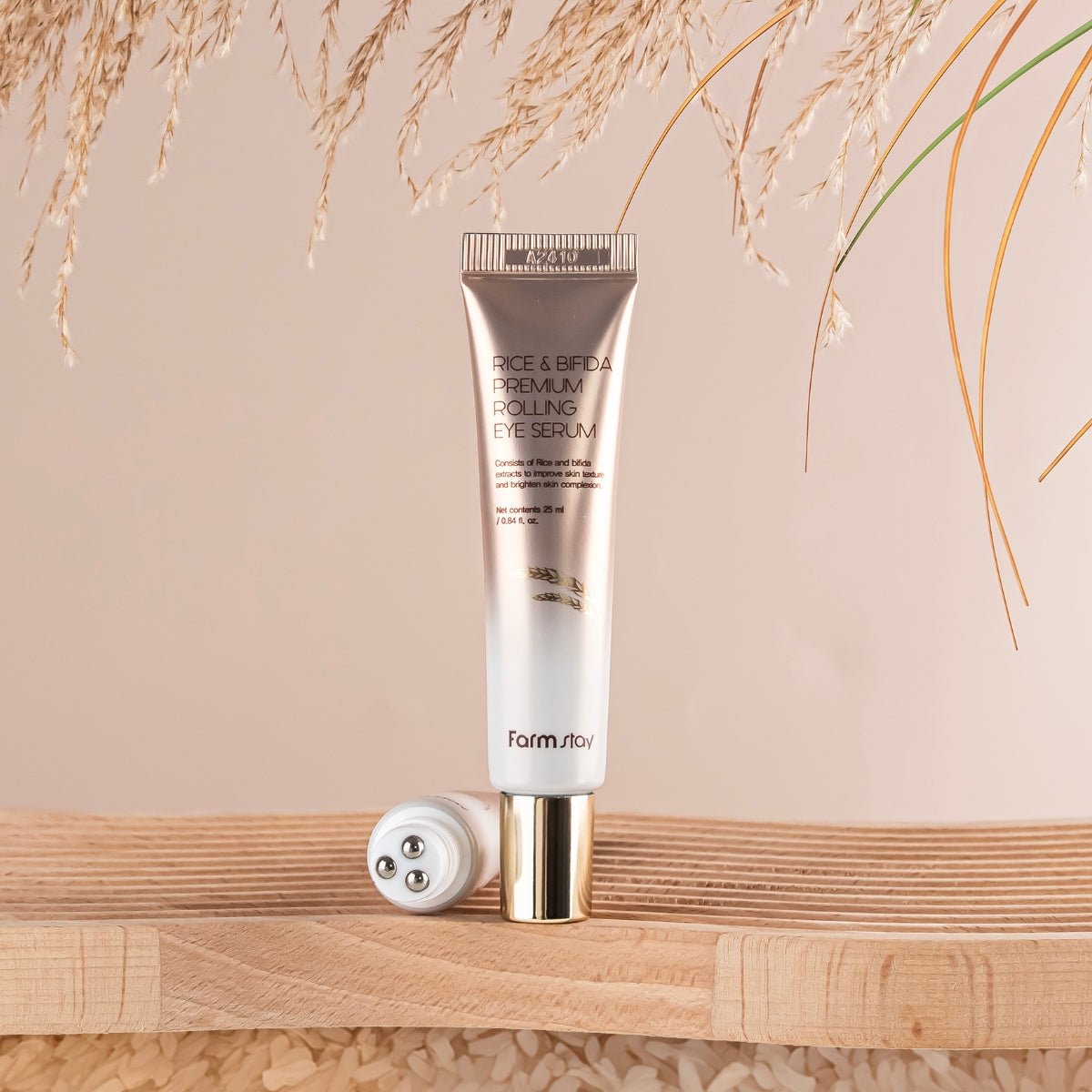 Farmstay Rice & Bifida Premium Rolling Eye Serum 25ml | La Cosmetique