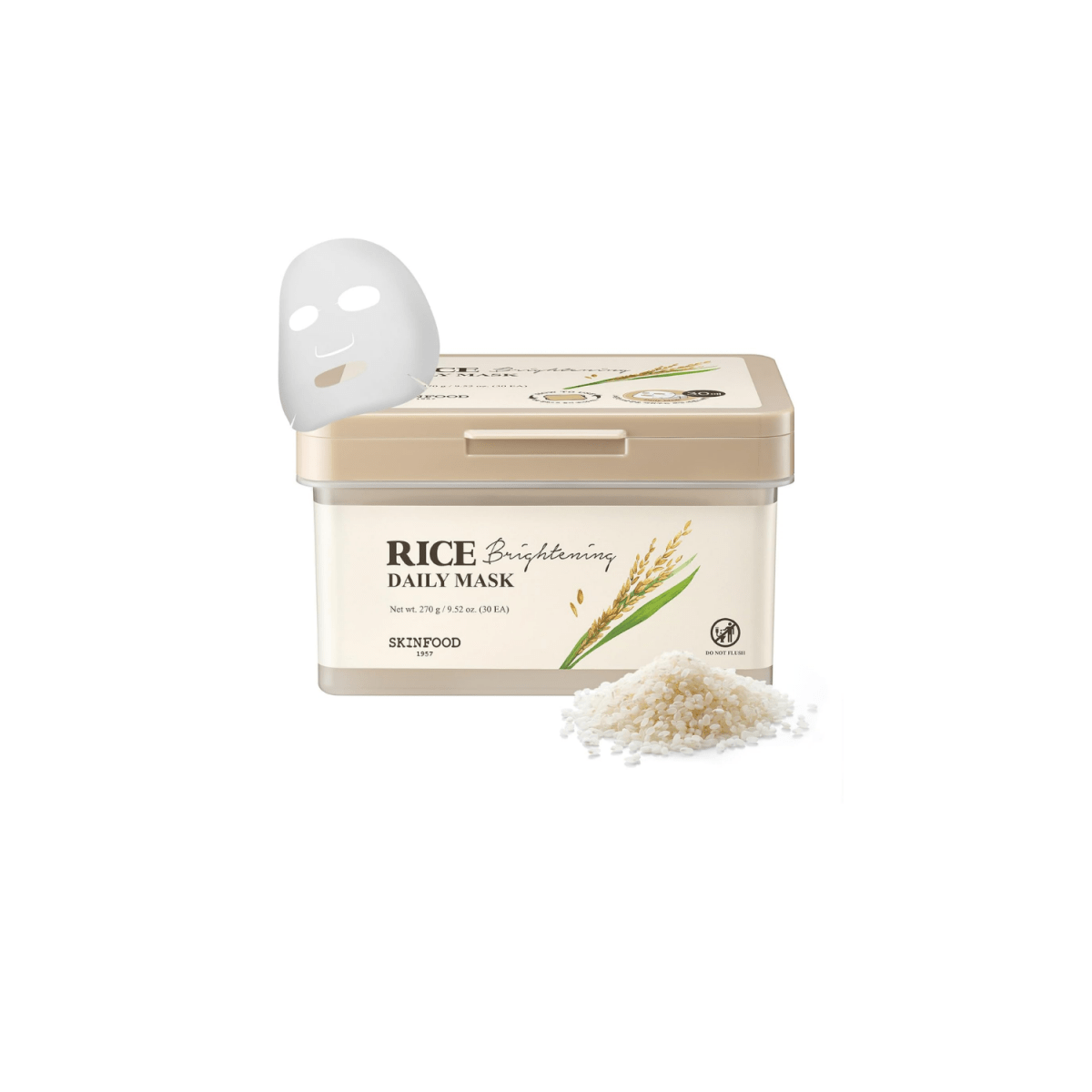 Skinfood Rice Brightening Daily Mask [30pcs] | La Cosmetique