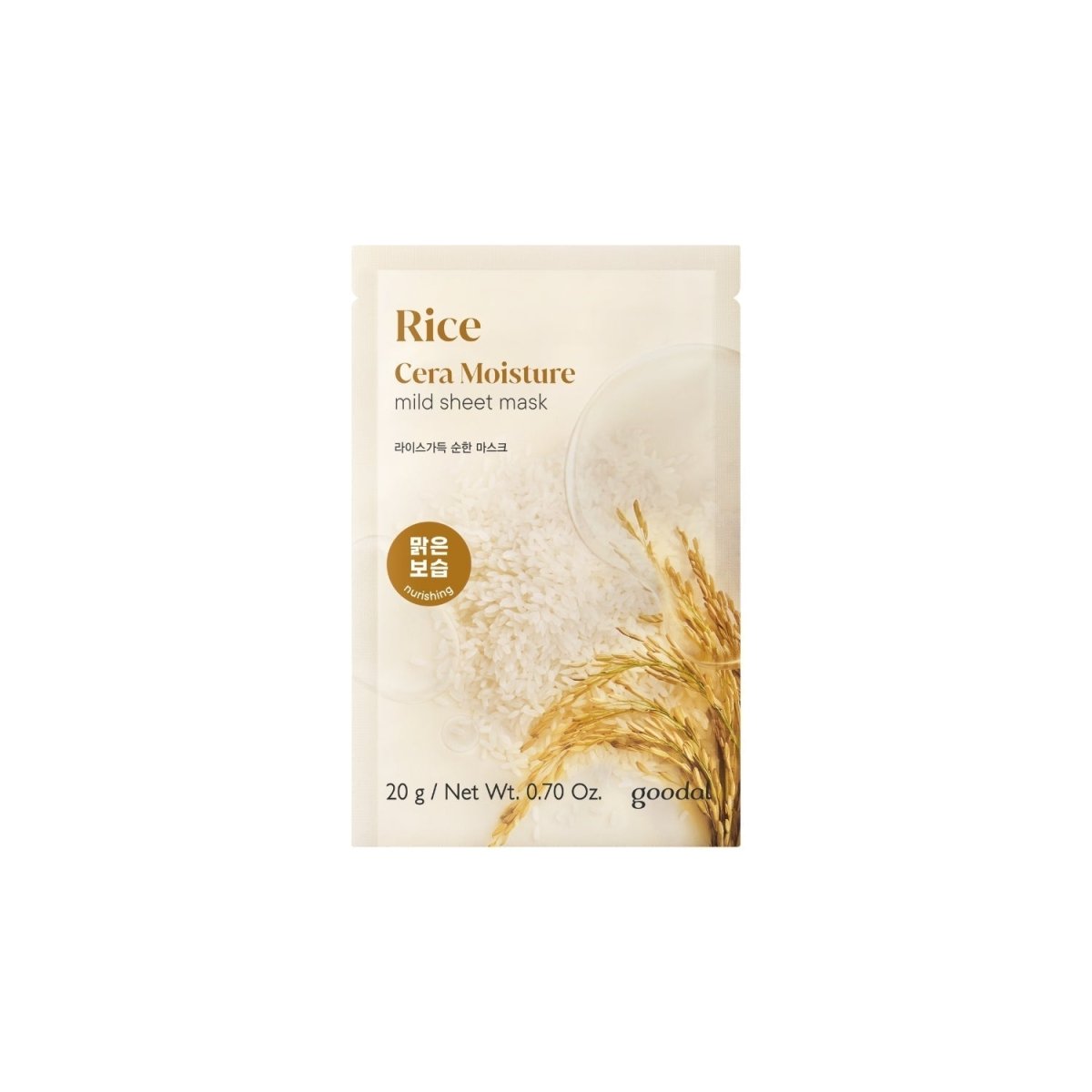 Goodal Rice Cera Moisture Mild Sheet Mask 1pc | La Cosmetique