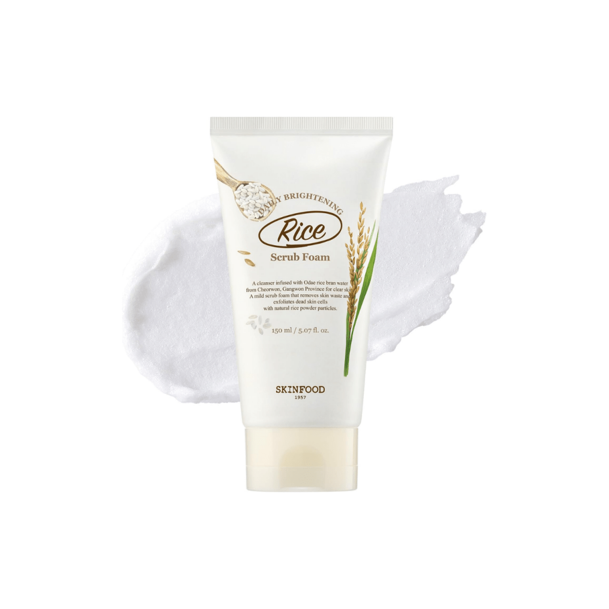 Skinfood Rice Daily Brightening Scrub Foam [150ml] | La Cosmetique