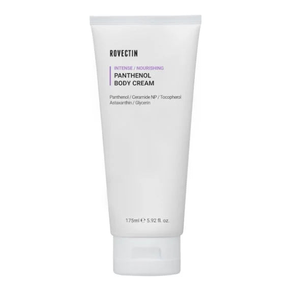 Rovectin Skin Essentials Barrier Repair Face and Body Moisturizer in 175ml tube, showing the cream and packaging.