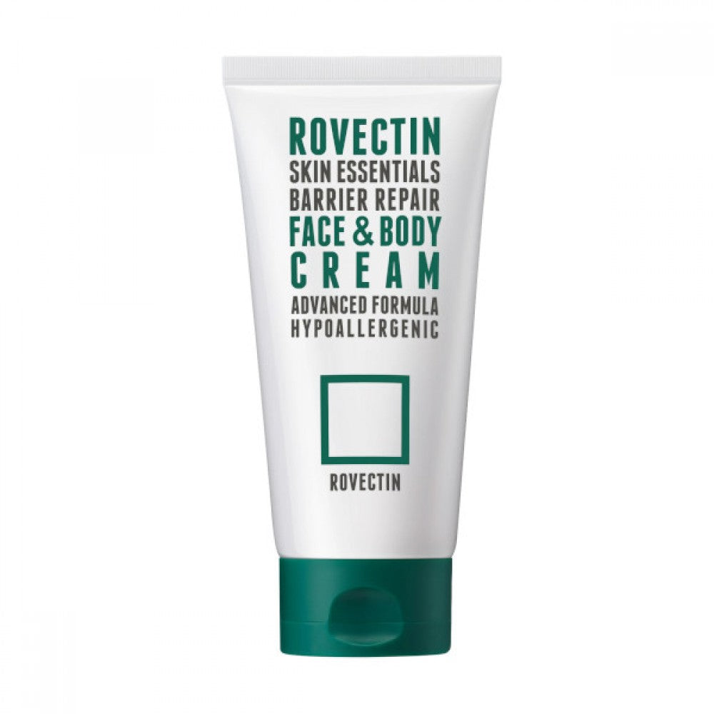 Rovectin Skin Essentials Barrier Repair Face and Body Cream in 175ml jar, moisturizing cream for skin repair and hydration.