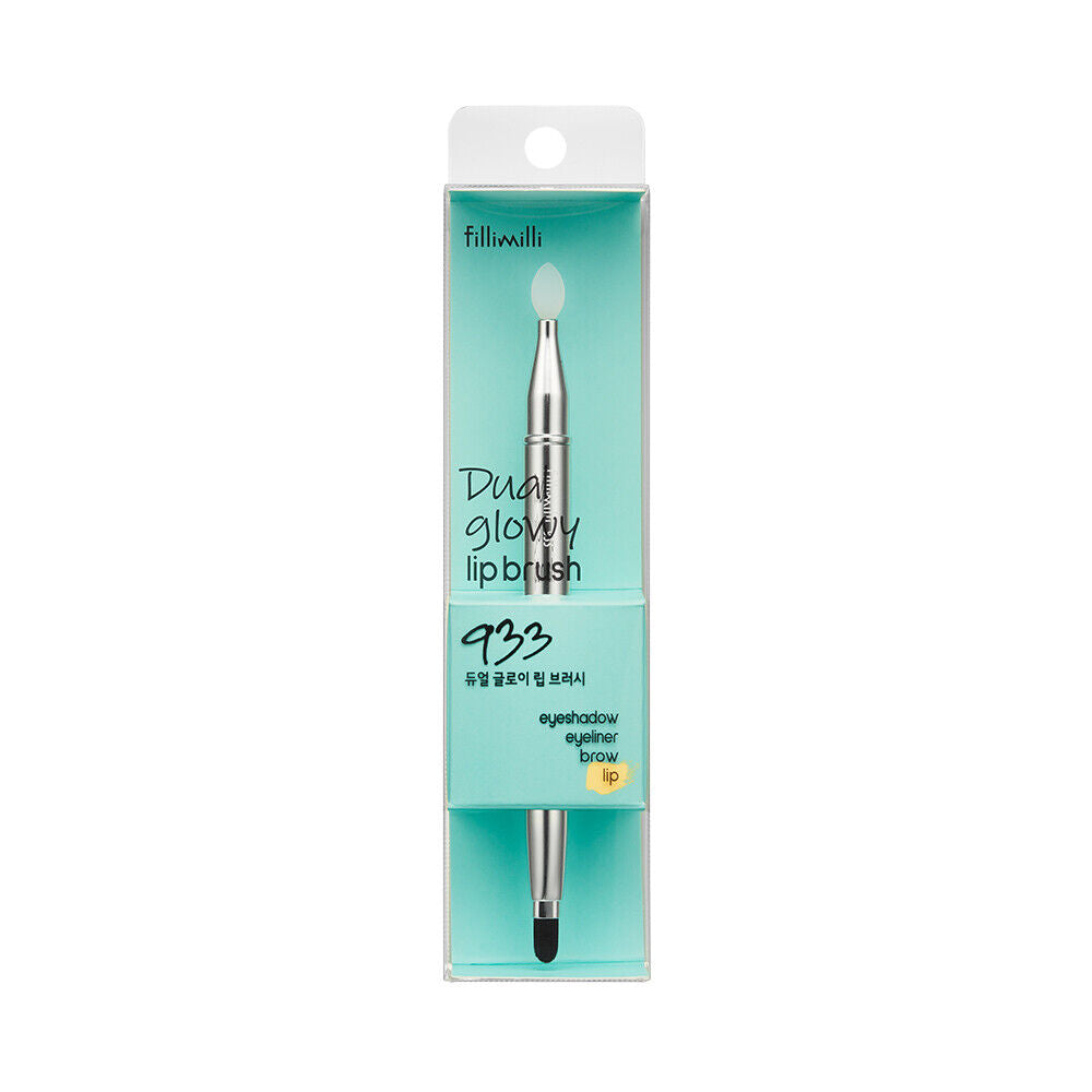 Fillimilli Dual Glowy Lip Brush 933 makeup brush with dual-sided design and soft bristles for precise lip application.