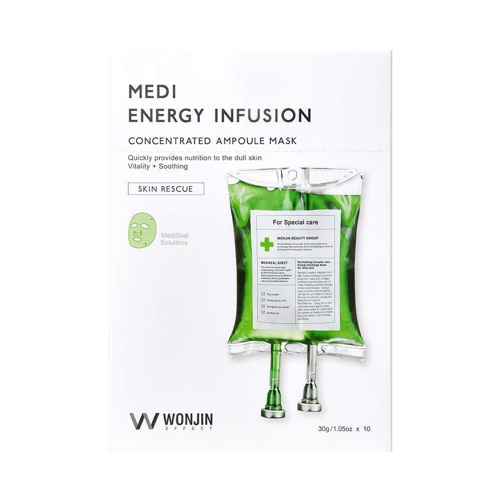 Wonjin Effect Medi Energy Infusion Concentrated Ampoule Mask 30ml x 10 pieces - Shop K-Beauty in Australia