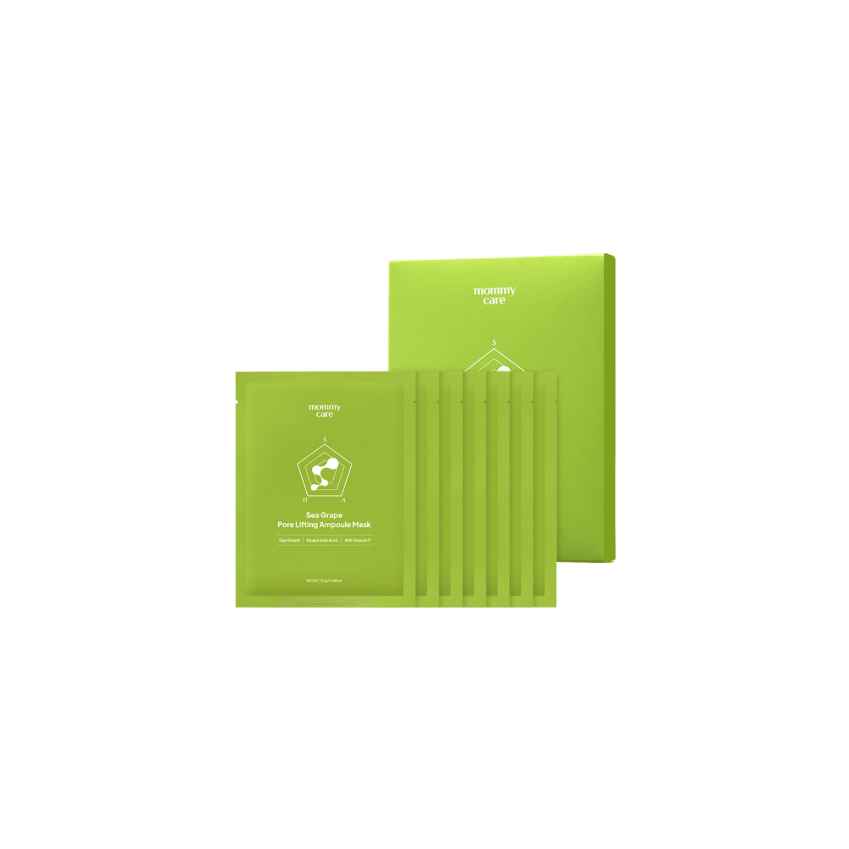 Mommy Care Sea Grape Pore Refining Ampoule Mask Box [7pcs] | La Cosmetique