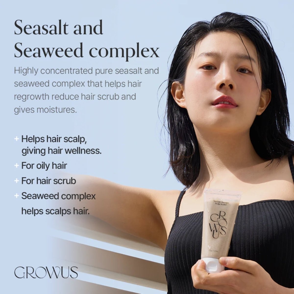 Growus Sea Salt Therapy Scalp Scaler 120g | La Cosmetique