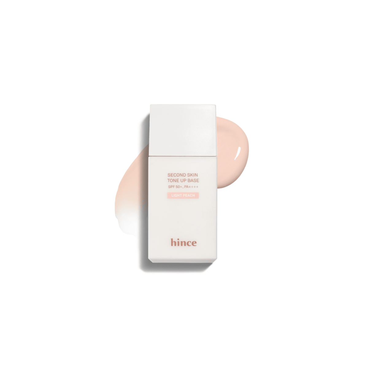 Hince Second Skin Tone Up Base tone-up cream applied on skin for a smooth, even complexion with a natural finish.