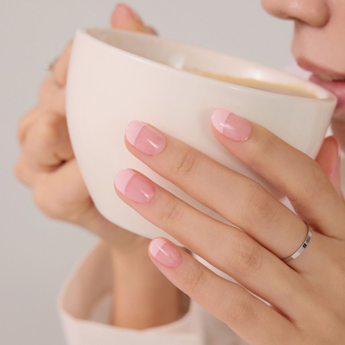 Ohora Semi-Cured Gel Nail - N Romantic French | La Cosmetique