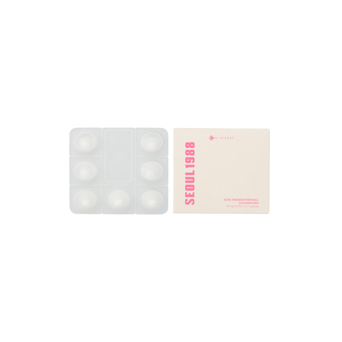 K - Secret Seoul 1988 Boosting Ball: Collagen 100% 35mg x 7 | La Cosmetique
