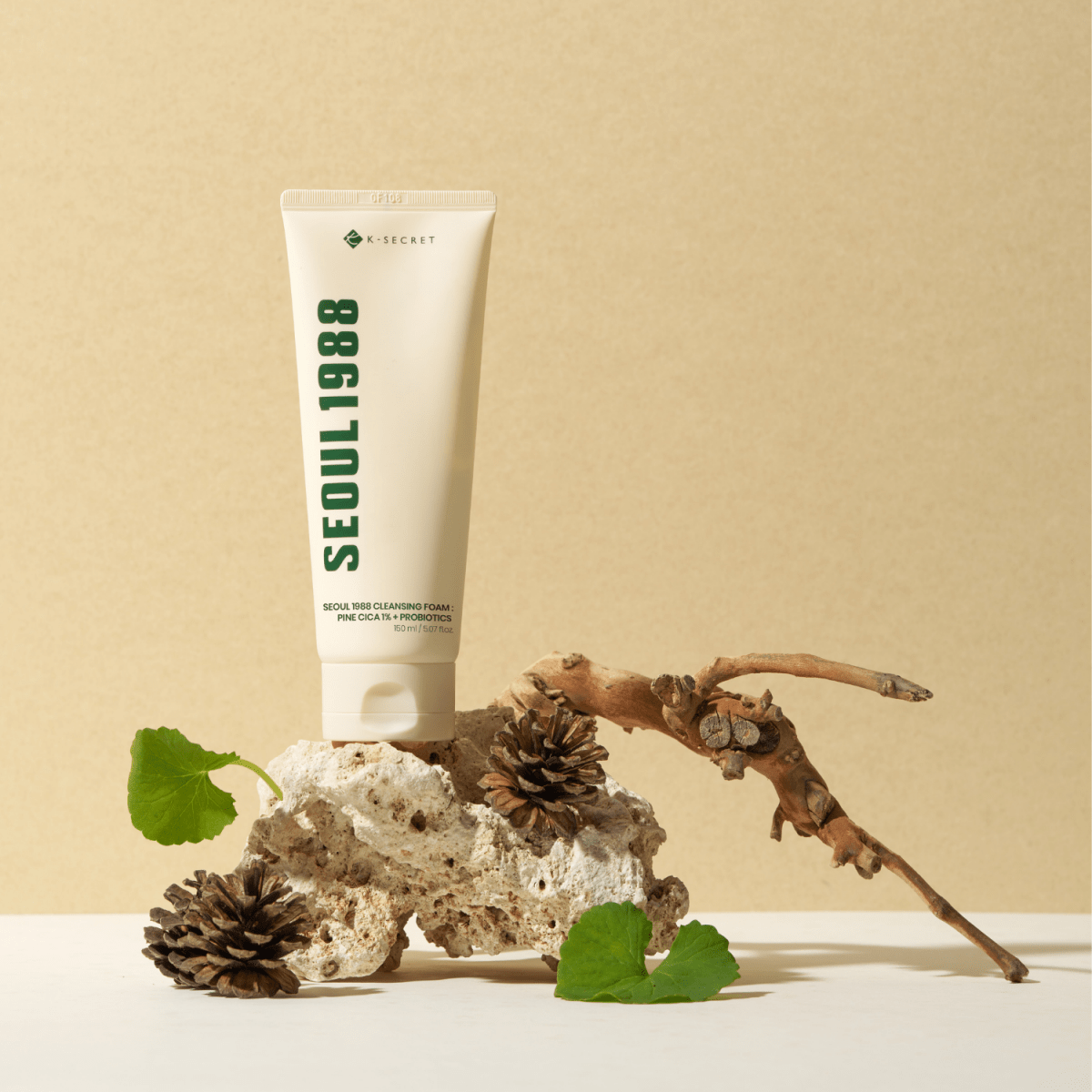 K - Secret Seoul 1988 Cleansing Foam: Pine Cica 1% + Probiotics 150ml | La Cosmetique