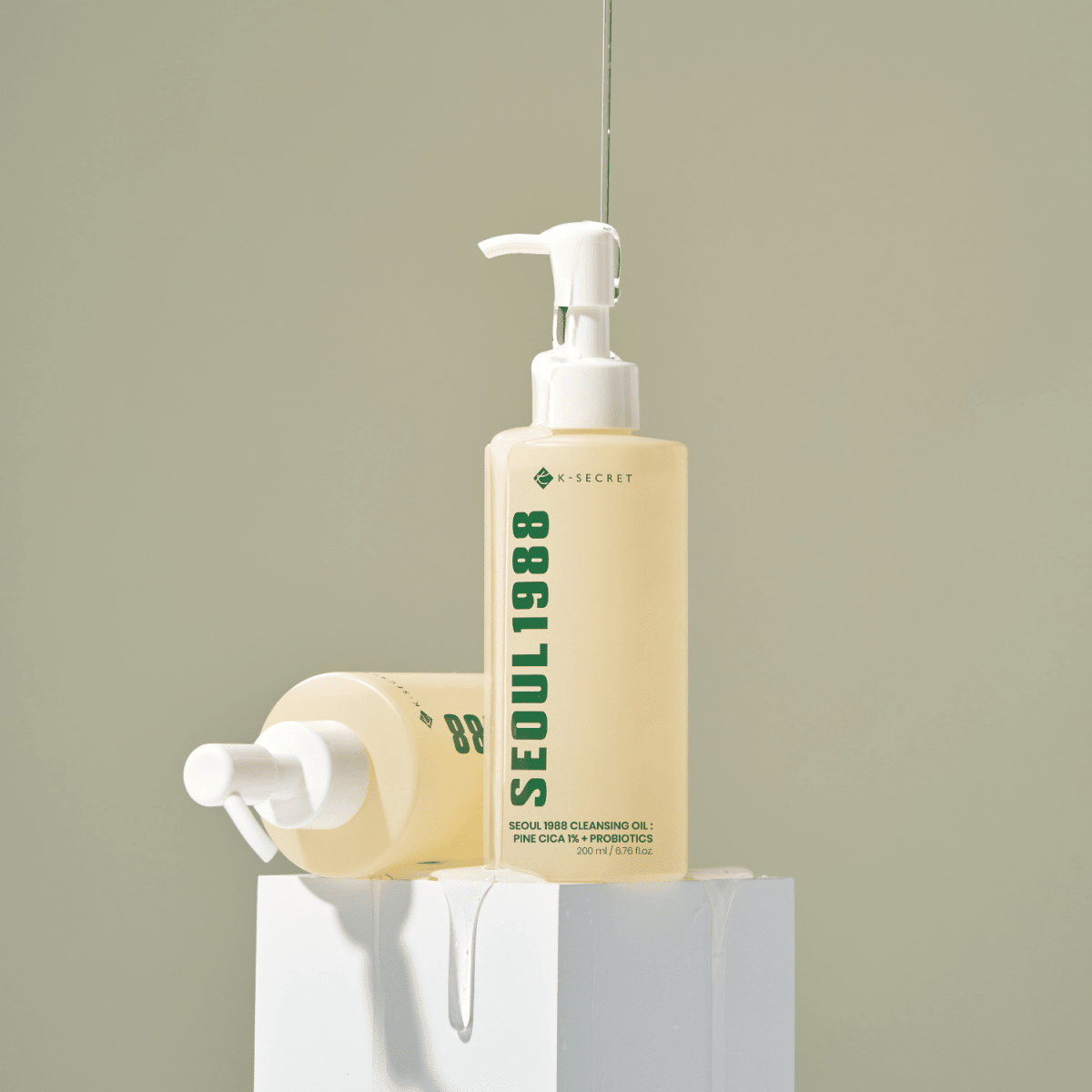 K - Secret Seoul 1988 Cleansing Oil: Pine Cica 1% + Probiotics 200ml | La Cosmetique