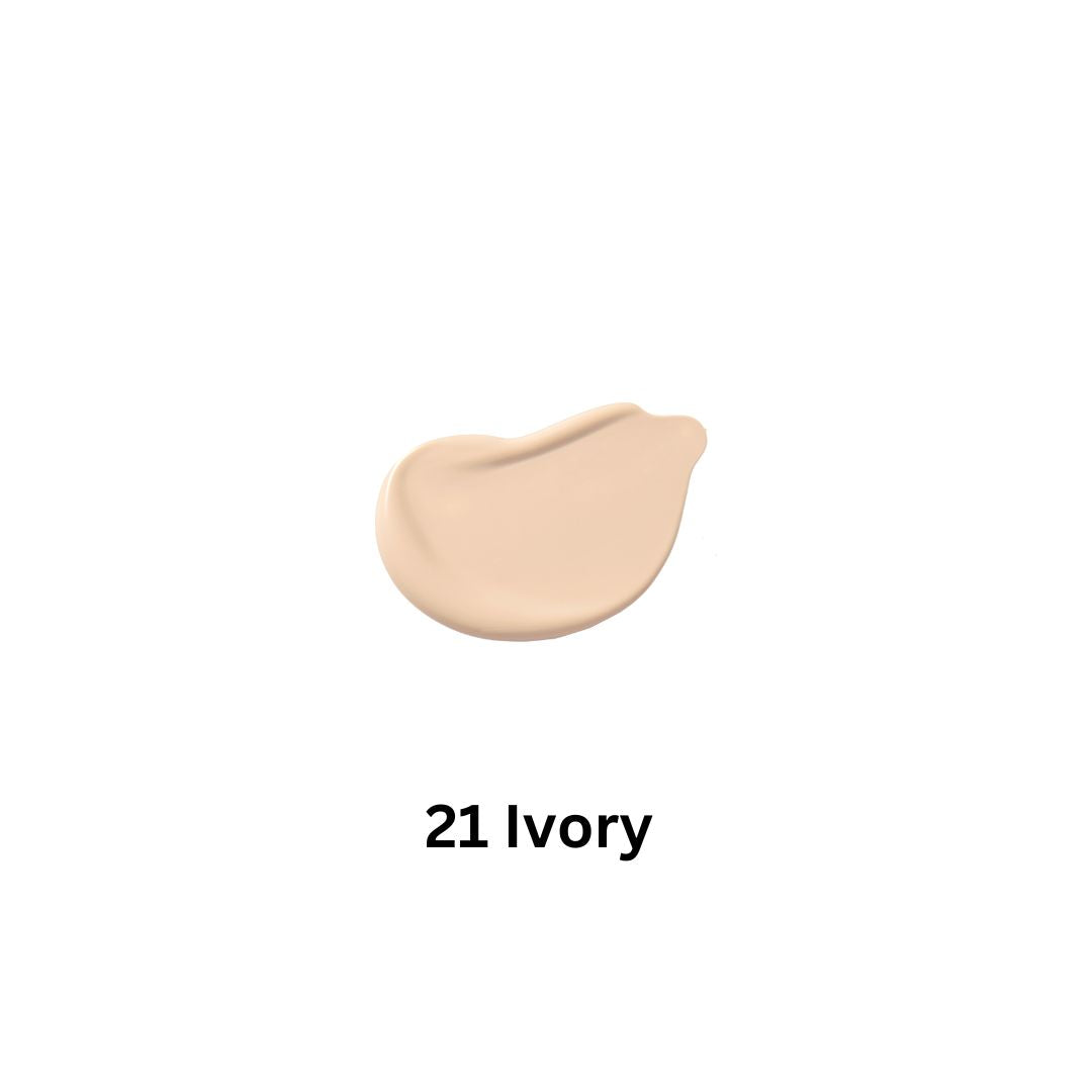 Banila Co Covericious Power Fit Liquid Foundation shade 21-2 in 30ml bottle, showing the foundation's smooth texture and shade color.