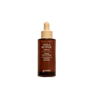 Black Carrot Vita-A Retinol Firming Ampoule from Goodal, 30mL, featuring a dark glass bottle with a dropper for skincare application.