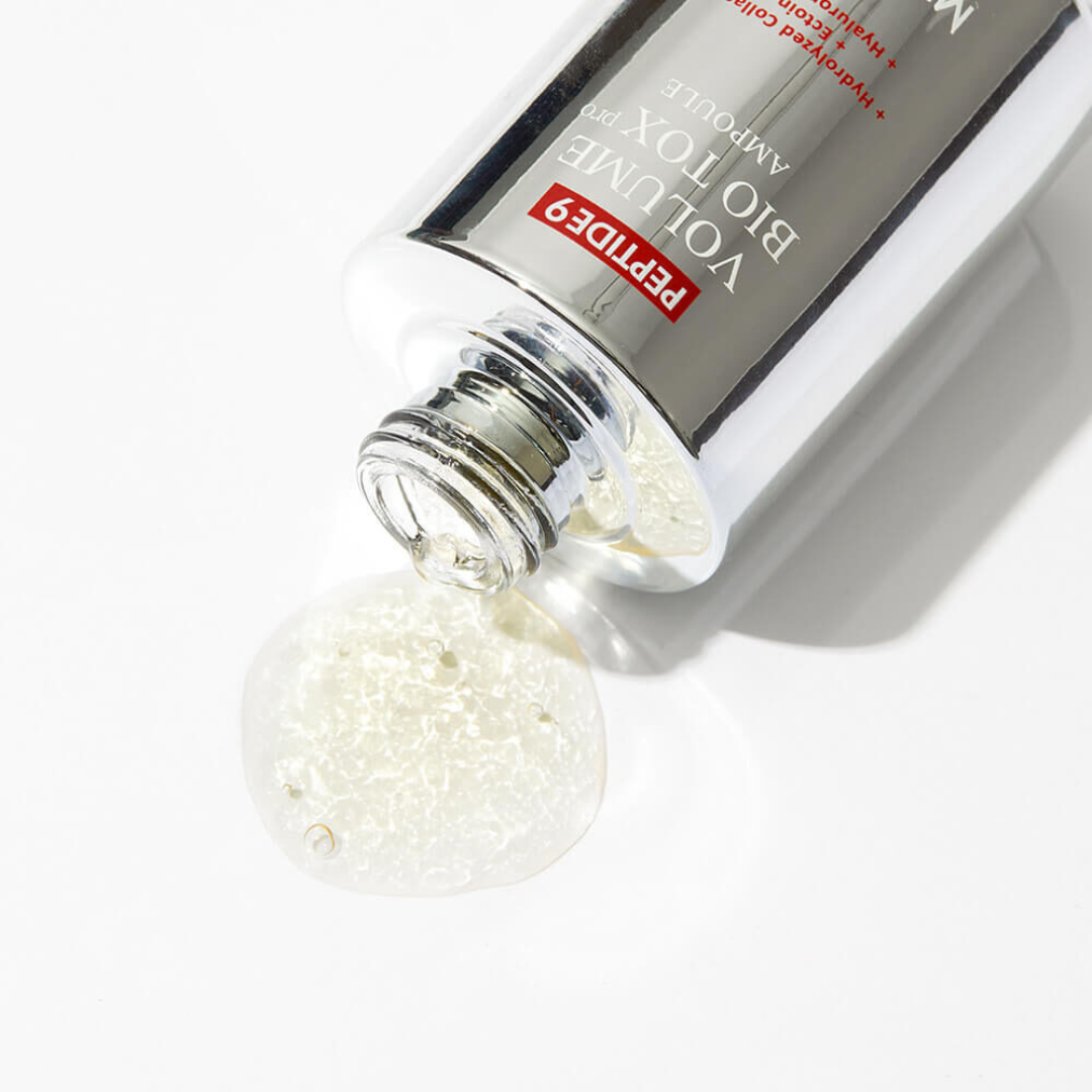 Medipeel+ Peptide 9 Volume Biotox Ampoule bottle, 100mL, with clear packaging and product label visible.