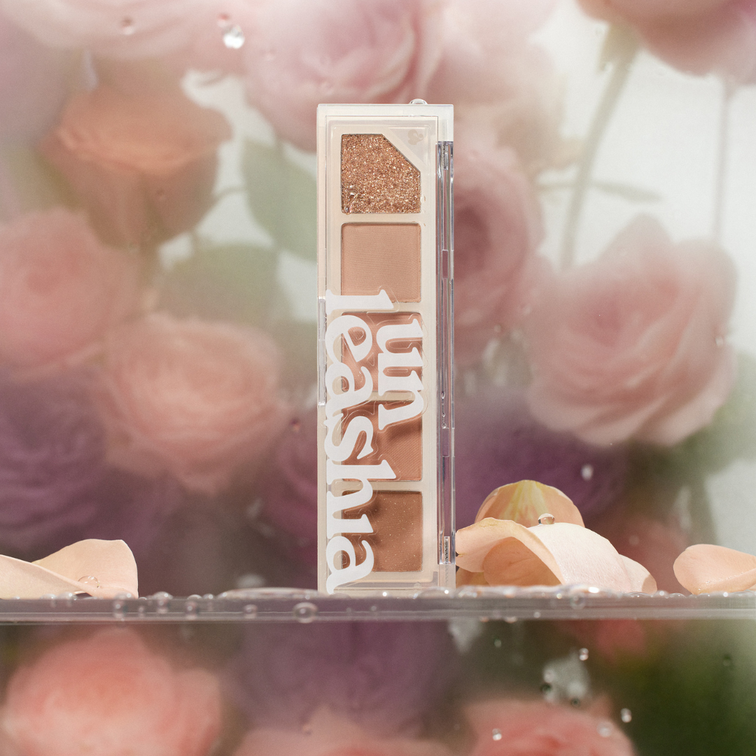 Unleashia Mood Shower Eye Palette with vibrant eyeshadow shades in a sleek compact, perfect for creative eye makeup looks.