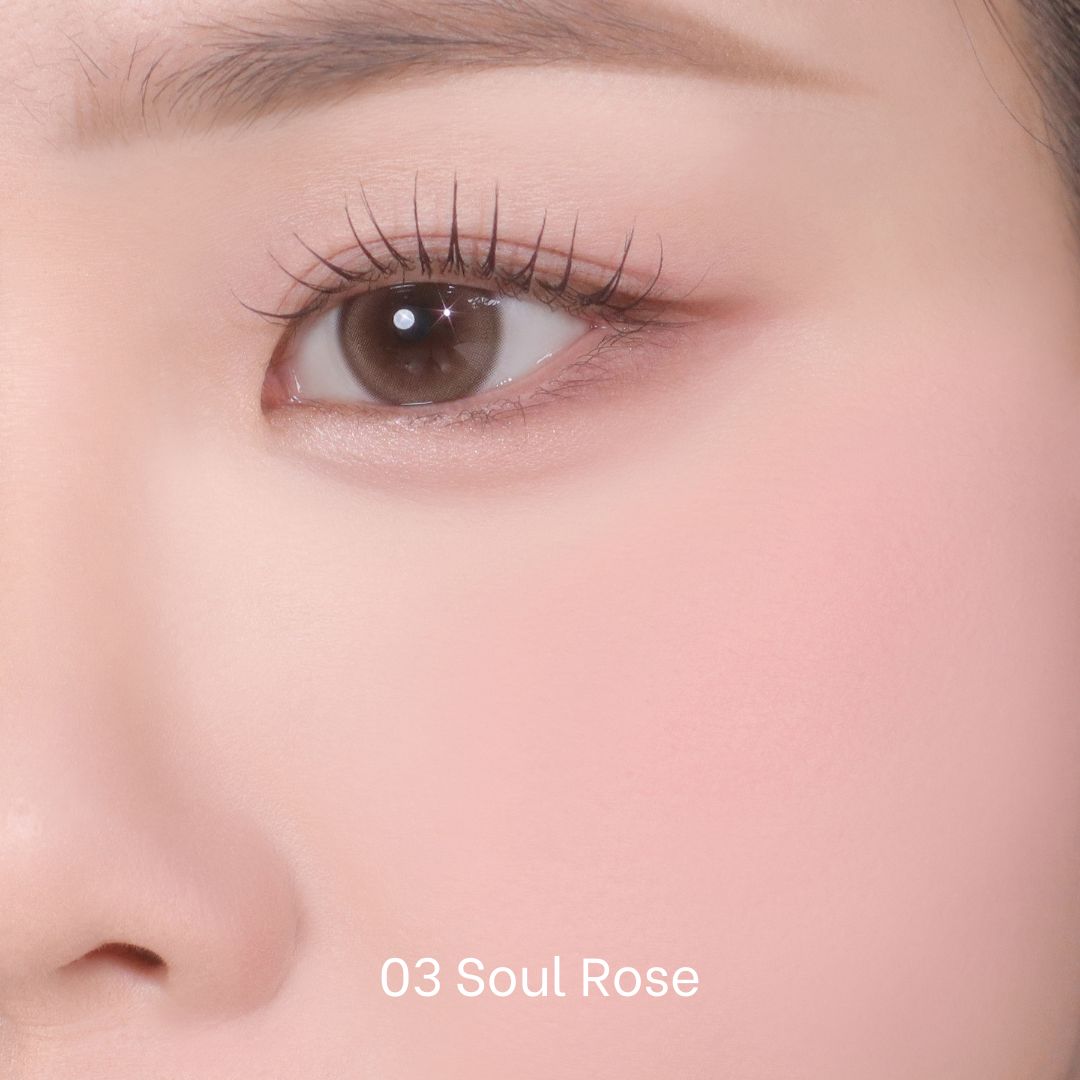 Peripera Pure Blushed Custom Cheek blush in soft pink shade, showcasing the smooth, pigmented powder with subtle shimmer.